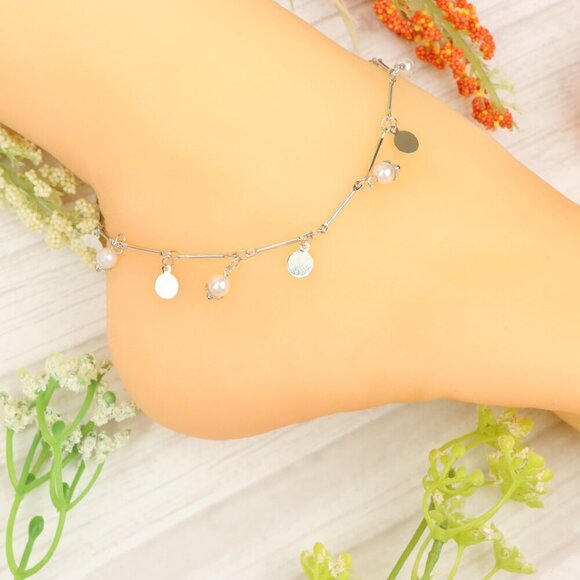"Handmade Anklet – Elegant & Delicate Jewelry for Women | UNVRC1109 - Picture 4 of 10